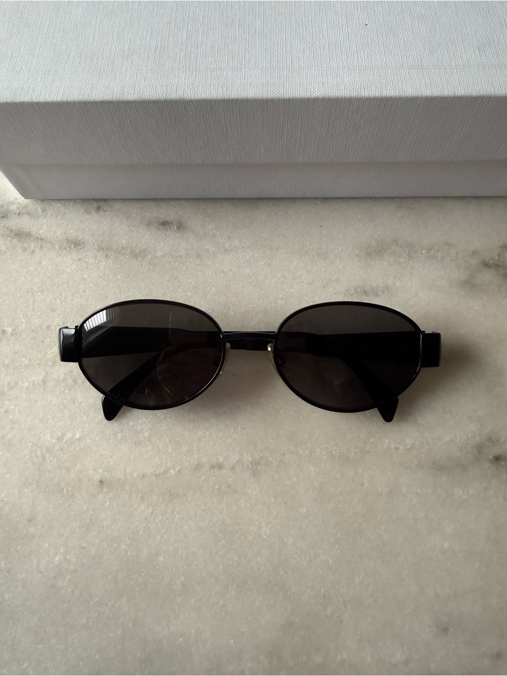 CELINE Triomphe Metal Round Sunglasses, 54mm - Picture 4 of 12